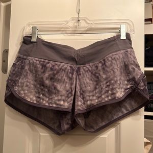 Grey Tie Dye Lululemon Speed Up Shorts